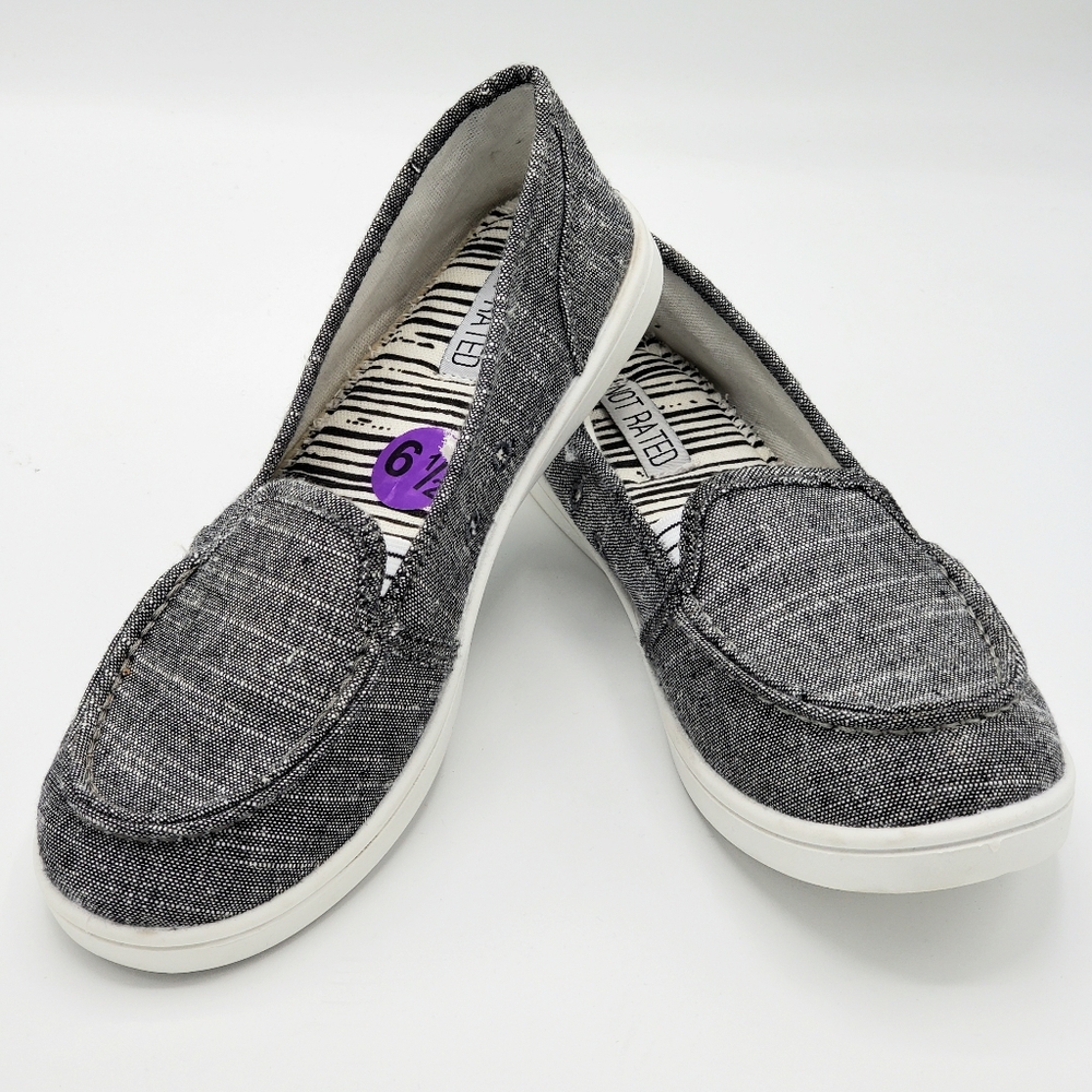 NOT RATED GRAY SLPI-ON WOMEN SHOES SZ 6.5
